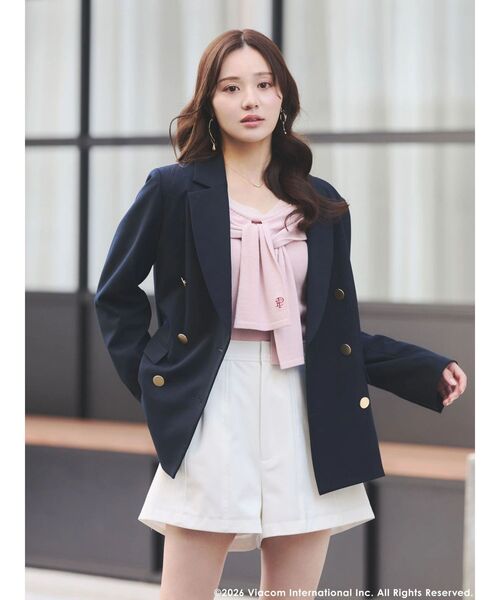 MERCURYDUO(マーキュリーデュオ)の「【EMILY IN PARISコラボ】レイヤードライクツイストニット(ニット/セーター・レディース・ピンク・FREE)」の11枚目の写真