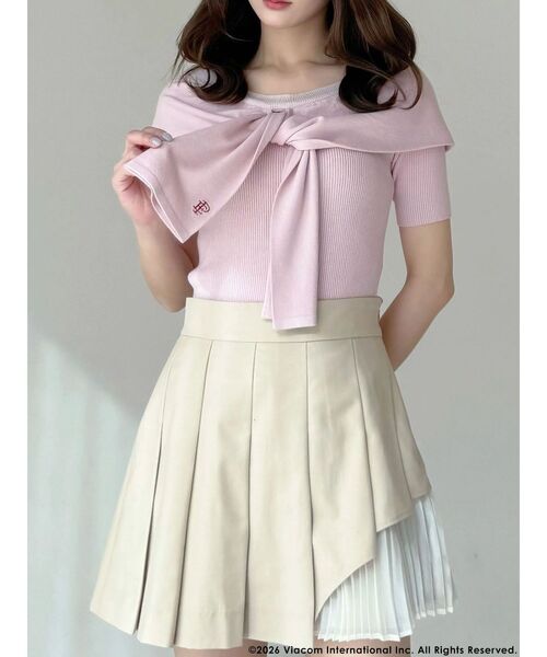 MERCURYDUO(マーキュリーデュオ)の「【EMILY IN PARISコラボ】レイヤードライクツイストニット(ニット/セーター・レディース・ピンク・FREE)」の18枚目の写真