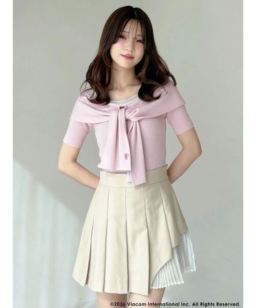 MERCURYDUO(マーキュリーデュオ)の「【EMILY IN PARISコラボ】レイヤードライクツイストニット(ニット/セーター・レディース・ピンク・FREE)」の19枚目の写真