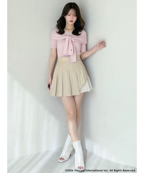 MERCURYDUO(マーキュリーデュオ)の「【EMILY IN PARISコラボ】レイヤードライクツイストニット(ニット/セーター・レディース・ピンク・FREE)」の20枚目の写真