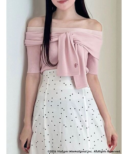 MERCURYDUO(マーキュリーデュオ)の「【EMILY IN PARISコラボ】レイヤードライクツイストニット(ニット/セーター・レディース・ピンク・FREE)」の21枚目の写真