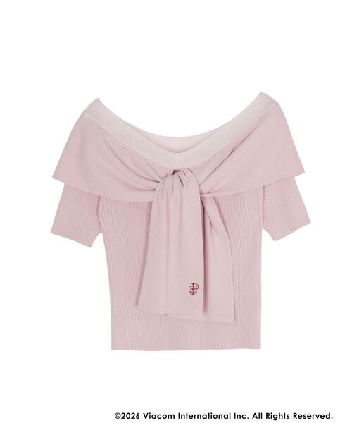 MERCURYDUO(マーキュリーデュオ)の「【EMILY IN PARISコラボ】レイヤードライクツイストニット(ニット/セーター・レディース・ピンク・FREE)」の5枚目の写真