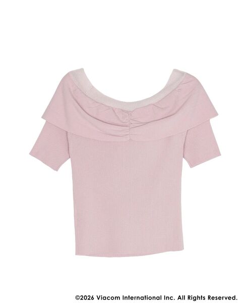 MERCURYDUO(マーキュリーデュオ)の「【EMILY IN PARISコラボ】レイヤードライクツイストニット(ニット/セーター・レディース・ピンク・FREE)」の6枚目の写真