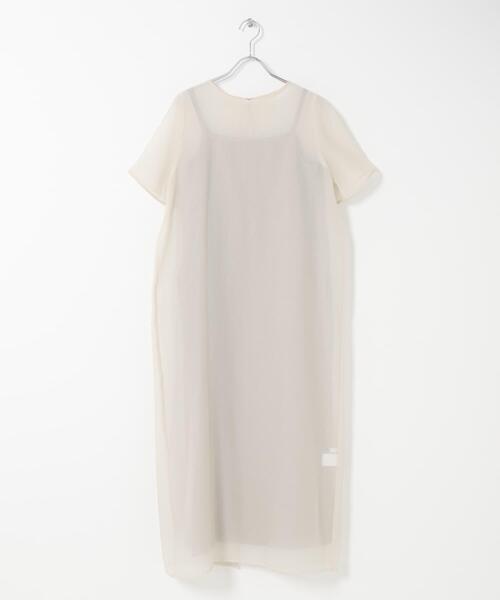 URBAN RESEARCH ROSSO WOMEN（アーバンリサーチ　ロッソ）の「ハーフスリーブオーガンジーバックオープンドレス（ワンピース・レディース・アイボリー/ブラック・FREE）」の13枚目の写真