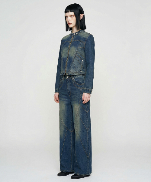 DILETTANTISME(ディレッタンティズム)の「パイピングハートデニムパンツ(デニムパンツ・レディース・その他・MEDIUM/LARGE/SMALL)」の2枚目の写真