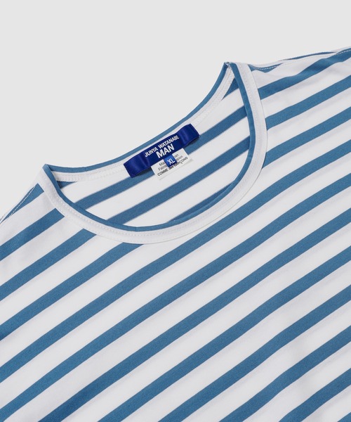 JUNYA WATANABE MAN(ジュンヤワタナベマン)の「COTTON BORDER T-SHIRTS(Tシャツ/カットソー・メンズ・ホワイト×ブルー・S/M/L/XL)」の5枚目の写真