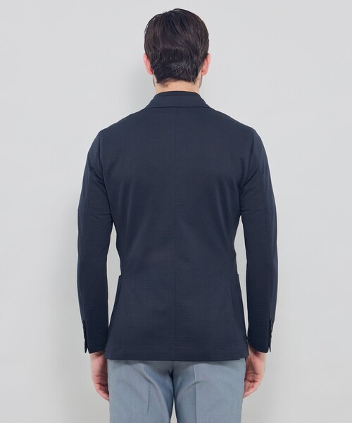MACKINTOSH LONDON(マッキントッシュ ロンドン)の「【FLEX JERSEY】ハウンドトゥースサッカージャージージャケット(テーラードジャケット・メンズ・ダークネイビー/ライトグレー・36/38/40)」の7枚目の写真