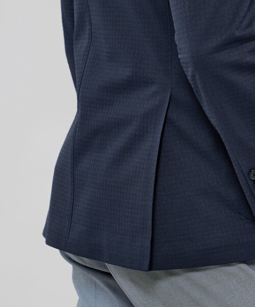 MACKINTOSH LONDON(マッキントッシュ ロンドン)の「【FLEX JERSEY】ハウンドトゥースサッカージャージージャケット(テーラードジャケット・メンズ・ダークネイビー/ライトグレー・36/38/40)」の11枚目の写真