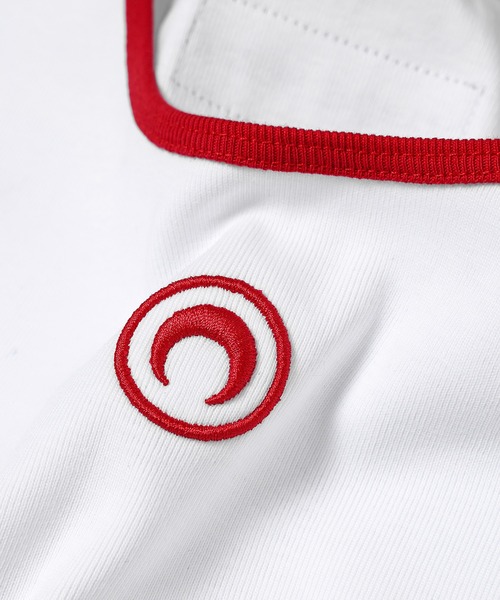 MARINE SERRE(マリーン・セル)の「MOON LOGO BICOLOR JERSEY BABY FIT T-SHIRT(Tシャツ/カットソー・レディース・ホワイト/ブラック・M/XS/S)」の4枚目の写真