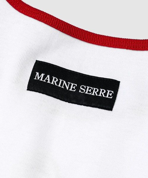 MARINE SERRE(マリーン・セル)の「MOON LOGO BICOLOR JERSEY BABY FIT T-SHIRT(Tシャツ/カットソー・レディース・ホワイト/ブラック・M/XS/S)」の5枚目の写真