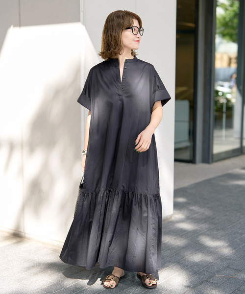 Spick & Span(スピックアンドスパン)の「《追加》ローンティアードマキシワンピース(ワンピース・レディース・ブラウン/ブラック・FREE)」の3枚目の写真