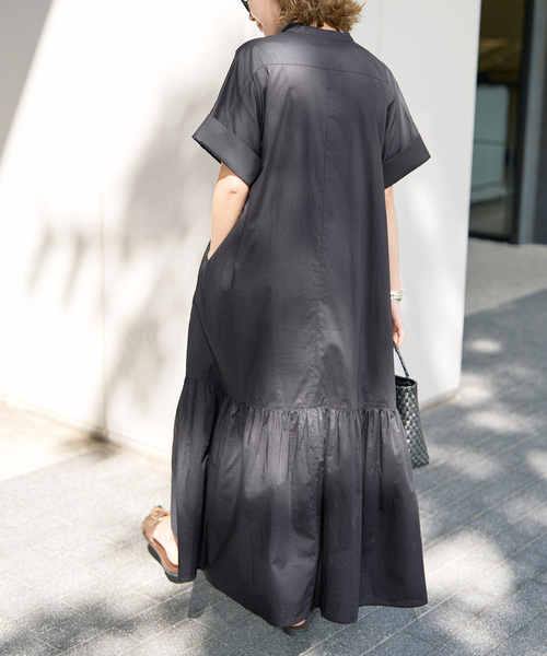 Spick & Span(スピックアンドスパン)の「《追加》ローンティアードマキシワンピース(ワンピース・レディース・ブラウン/ブラック・FREE)」の8枚目の写真