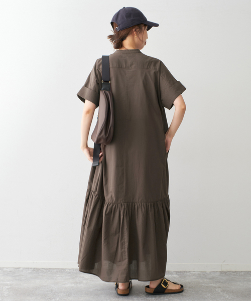 Spick & Span（スピックアンドスパン）の「《追加》ローンティアードマキシワンピース（ワンピース・レディース・ブラウン/ブラック・FREE）」の5枚目の写真
