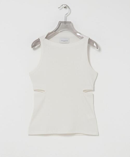 URBAN RESEARCH(アーバンリサーチ)の「new basic SIDE SLIT RIB TOPS(タンクトップ・レディース・ネイビー/オフホワイト・FREE)」の3枚目の写真