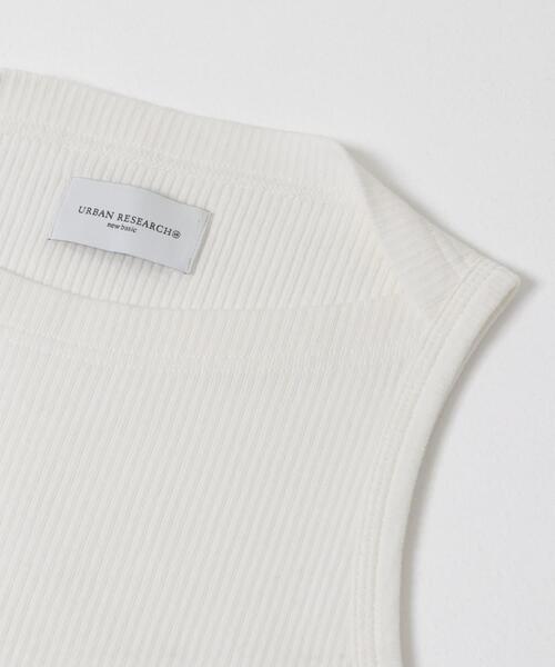 URBAN RESEARCH(アーバンリサーチ)の「new basic SIDE SLIT RIB TOPS(タンクトップ・レディース・ネイビー/オフホワイト・FREE)」の4枚目の写真
