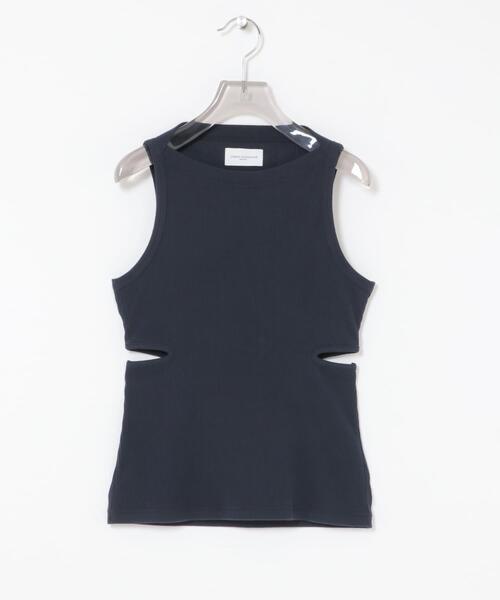 URBAN RESEARCH(アーバンリサーチ)の「new basic SIDE SLIT RIB TOPS(タンクトップ・レディース・ネイビー/オフホワイト・FREE)」の6枚目の写真