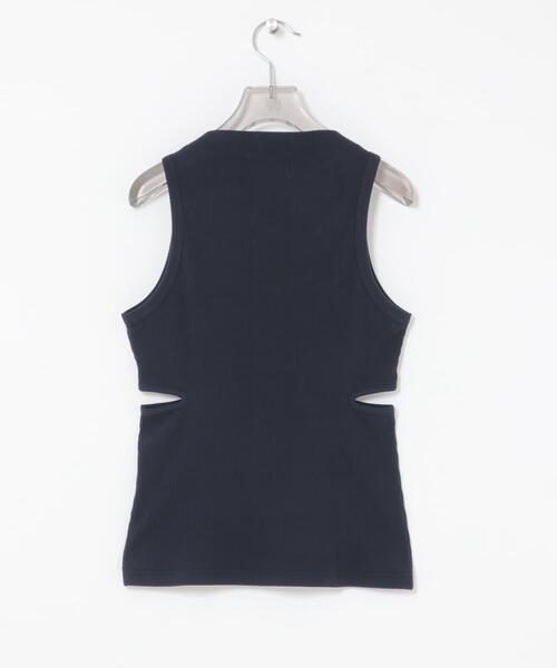 URBAN RESEARCH(アーバンリサーチ)の「new basic SIDE SLIT RIB TOPS(タンクトップ・レディース・ネイビー/オフホワイト・FREE)」の8枚目の写真