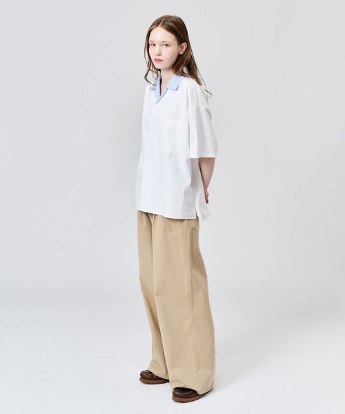 WETTEMPT(ウィテンプト)の「STRIPE COLLAR OPEN S/S SHIRT / ストライプカラーオープンS/Sシャツ(シャツ/ブラウス・メンズ・ブルー/オフホワイト・LARGE/MEDIUM/SMALL)」の11枚目の写真