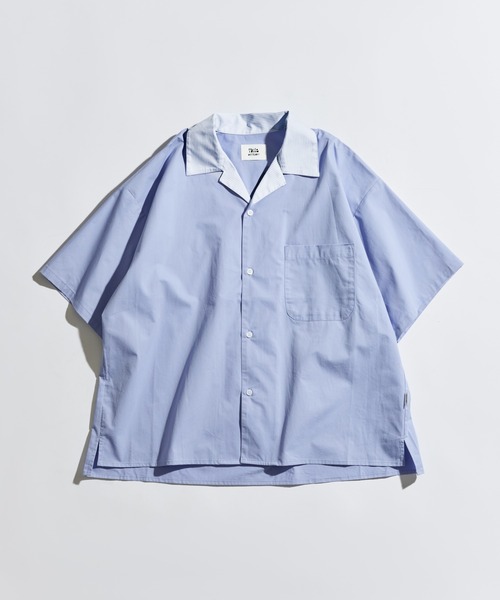 WETTEMPT(ウィテンプト)の「STRIPE COLLAR OPEN S/S SHIRT / ストライプカラーオープンS/Sシャツ(シャツ/ブラウス・メンズ・ブルー/オフホワイト・LARGE/MEDIUM/SMALL)」の17枚目の写真