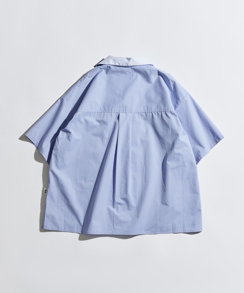 WETTEMPT(ウィテンプト)の「STRIPE COLLAR OPEN S/S SHIRT / ストライプカラーオープンS/Sシャツ(シャツ/ブラウス・メンズ・ブルー/オフホワイト・LARGE/MEDIUM/SMALL)」の18枚目の写真