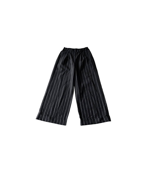 antiqua(アンティカ)の「ストライプ柄 ワイドパンツ(その他パンツ・レディース・ネイビー/ブラック・ONESIZE)」の9枚目の写真