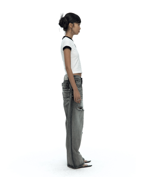 KASHIKO(カシコ)の「Lace Embroidered Ringer Tee White(Tシャツ/カットソー・レディース・その他・MEDIUM/SMALL)」の11枚目の写真