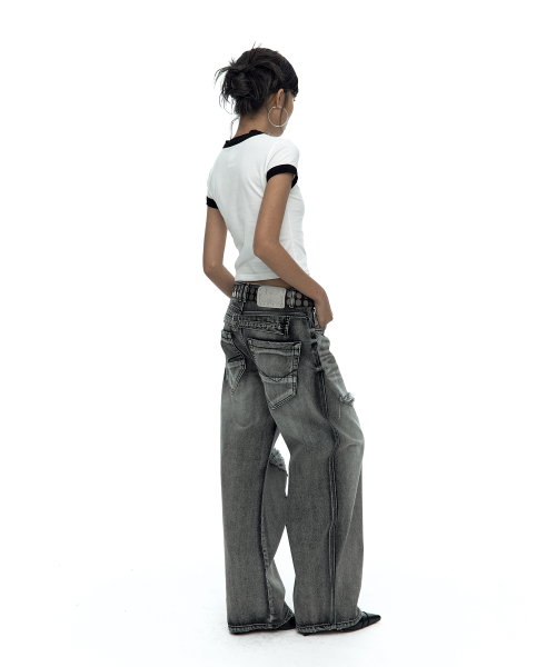 KASHIKO(カシコ)の「Lace Embroidered Ringer Tee White(Tシャツ/カットソー・レディース・その他・MEDIUM/SMALL)」の12枚目の写真