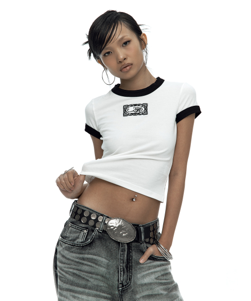 KASHIKO(カシコ)の「Lace Embroidered Ringer Tee White(Tシャツ/カットソー・レディース・その他・MEDIUM/SMALL)」の14枚目の写真