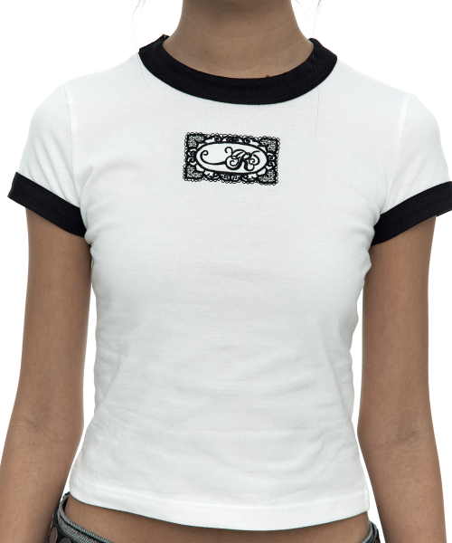 KASHIKO(カシコ)の「Lace Embroidered Ringer Tee White(Tシャツ/カットソー・レディース・その他・MEDIUM/SMALL)」の15枚目の写真