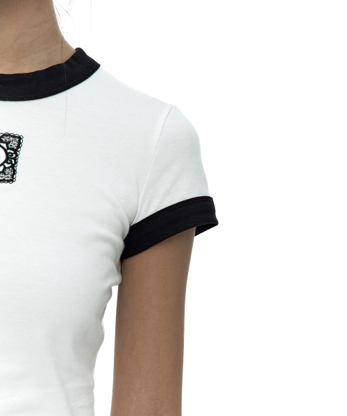 KASHIKO(カシコ)の「Lace Embroidered Ringer Tee White(Tシャツ/カットソー・レディース・その他・MEDIUM/SMALL)」の16枚目の写真