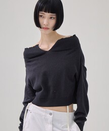 TAN（タン）の「【TAN/タン】《STUDIOUS別注》別注2WAY BORELO KNIT TOPS/ツーウェイボレロニットトップ/ウォッシャブルニット（ニット/セーター）」
