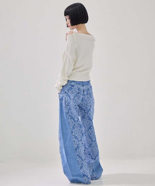 TAN（タン）の「【TAN/タン】《STUDIOUS別注》別注2WAY BORELO KNIT TOPS/ツーウェイボレロニットトップ/ウォッシャブルニット（ニット/セーター・レディース・ダークブラウン/ピンク/アイボリー・FREE）」の6枚目の写真