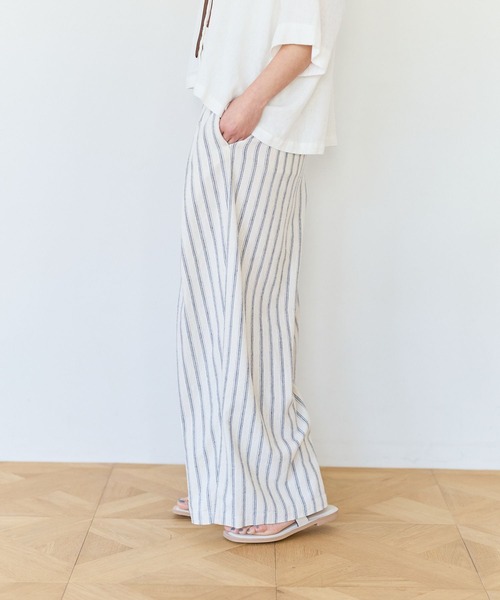 BAYFLOW(ベイフロー)の「リネンタックワイドパンツ(その他パンツ・レディース・キナリ/ブルー系その他/ホワイト系その他・SMALL/MEDIUM)」の18枚目の写真
