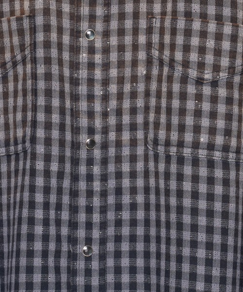 MASU（エムエーエスユー）の「【M A S U】FADED SPARKLING PLAID SHIRT（シャツ/ブラウス・メンズ・ブラック/ブルー・46/48）」の3枚目の写真
