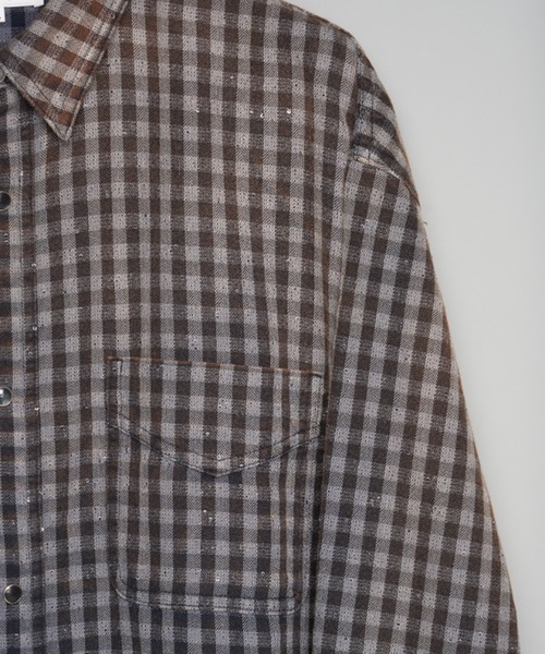 MASU（エムエーエスユー）の「【M A S U】FADED SPARKLING PLAID SHIRT（シャツ/ブラウス・メンズ・ブラック/ブルー・46/48）」の7枚目の写真
