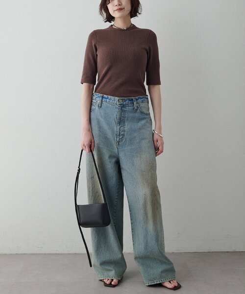 Whim Gazette(ウィムガゼット)の「ヴィンテージテレコTシャツ(Tシャツ/カットソー・レディース・カーキ/オフホワイト/ブラウン/ベージュ・FREE)」の22枚目の写真