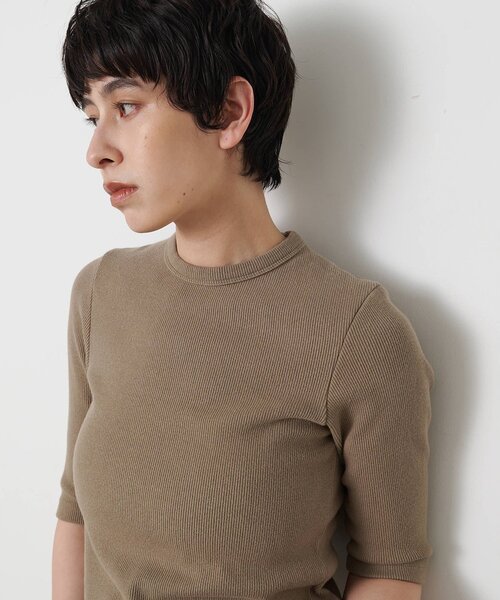 Whim Gazette(ウィムガゼット)の「ヴィンテージテレコTシャツ(Tシャツ/カットソー・レディース・カーキ/オフホワイト/ブラウン/ベージュ・FREE)」の12枚目の写真