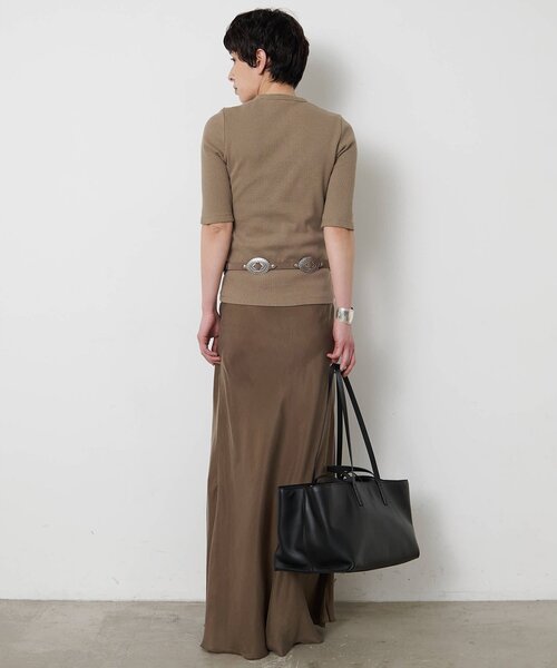 Whim Gazette(ウィムガゼット)の「ヴィンテージテレコTシャツ(Tシャツ/カットソー・レディース・カーキ/オフホワイト/ブラウン/ベージュ・FREE)」の6枚目の写真