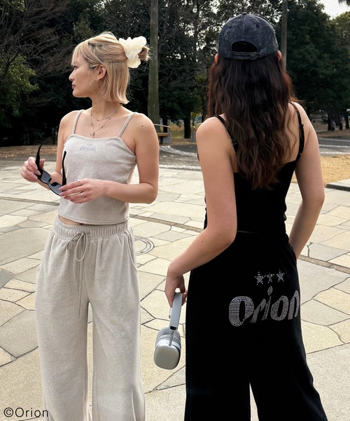 SPIRALGIRL(スパイラルガール)の「【Orion/オリオン】ラインストーンロゴパイルパンツ(その他パンツ・レディース・ベージュ/ブラック・FREE)」の7枚目の写真