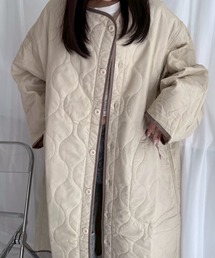 etta（エタ）の「ロングキルティングコート（ノーカラーコート）」