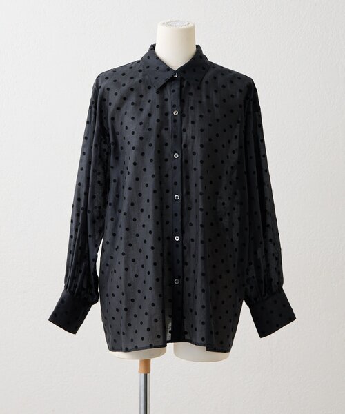 ear PAPILLONNER(イアパピヨネ)の「バックドロストシアーシャツ【SUM1 STYLE】(シャツ/ブラウス・レディース・ブラック・FREE)」の10枚目の写真