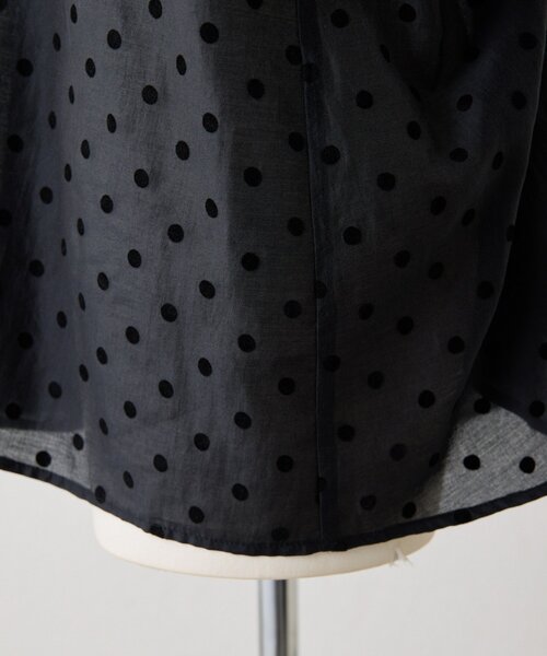 ear PAPILLONNER(イアパピヨネ)の「バックドロストシアーシャツ【SUM1 STYLE】(シャツ/ブラウス・レディース・ブラック・FREE)」の2枚目の写真