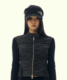 GILAARCHIVE（ギラアーカイブ）の「SCRIPT LOGO STRAP SOFT CAP_BLACK（ハンチング/ベレー帽）」