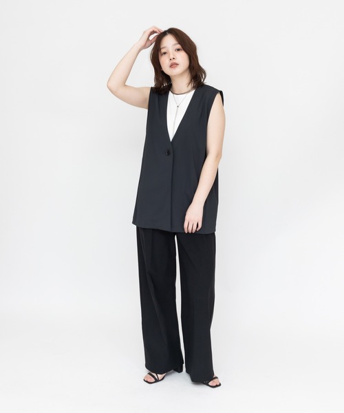 meeny miny(ミーニーマイニー)の「【meeny miny】【日本製/接触冷感/360°ストレッチ】【伸洗シリーズ】脚軽(あしかる)easyパンツ(その他パンツ・レディース・チャコールグレー/グレー/ブラック・SMALL/MEDIUM/LARGE)」の16枚目の写真