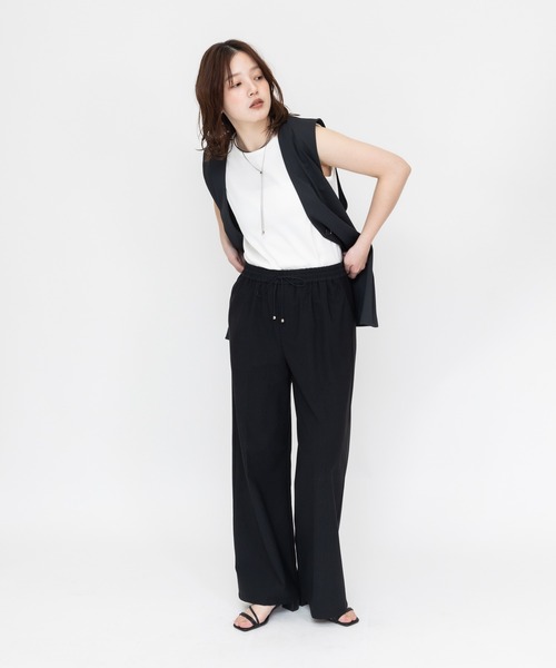 meeny miny(ミーニーマイニー)の「【meeny miny】【日本製/接触冷感/360°ストレッチ】【伸洗シリーズ】脚軽(あしかる)easyパンツ(その他パンツ・レディース・チャコールグレー/グレー/ブラック・SMALL/MEDIUM/LARGE)」の14枚目の写真
