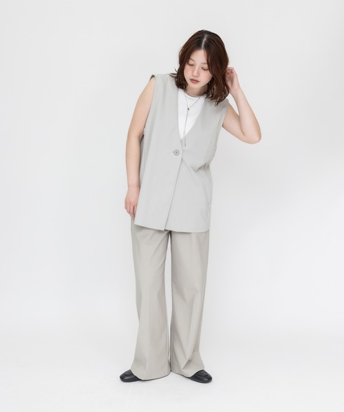 meeny miny(ミーニーマイニー)の「【meeny miny】【日本製/接触冷感/360°ストレッチ】【伸洗シリーズ】脚軽(あしかる)easyパンツ(その他パンツ・レディース・チャコールグレー/グレー/ブラック・SMALL/MEDIUM/LARGE)」の10枚目の写真