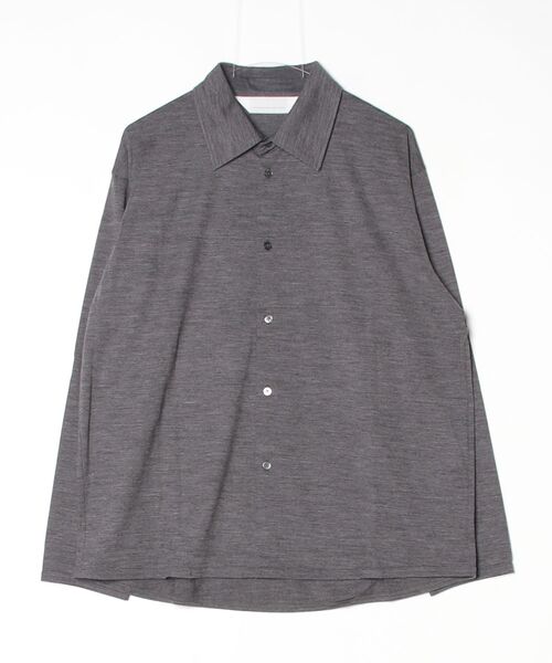 fridge（フリッジ）の「【ANDER】アンダー MERINO WOOL SHIRT（シャツ/ブラウス・メンズ・カーキ/ブラウン/グレー・3/2）」の2枚目の写真