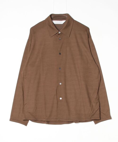 fridge（フリッジ）の「【ANDER】アンダー MERINO WOOL SHIRT（シャツ/ブラウス・メンズ・カーキ/ブラウン/グレー・3/2）」の3枚目の写真
