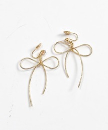 YU-KA:リボンデザインイヤリング Ribbon design earrings