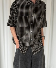 Perushu | SEERSUCKER CHECK SHORT SLEEVE SHIRT/シアサッカーチェックショートスリーブシャツ(シャツ/ブラウス)